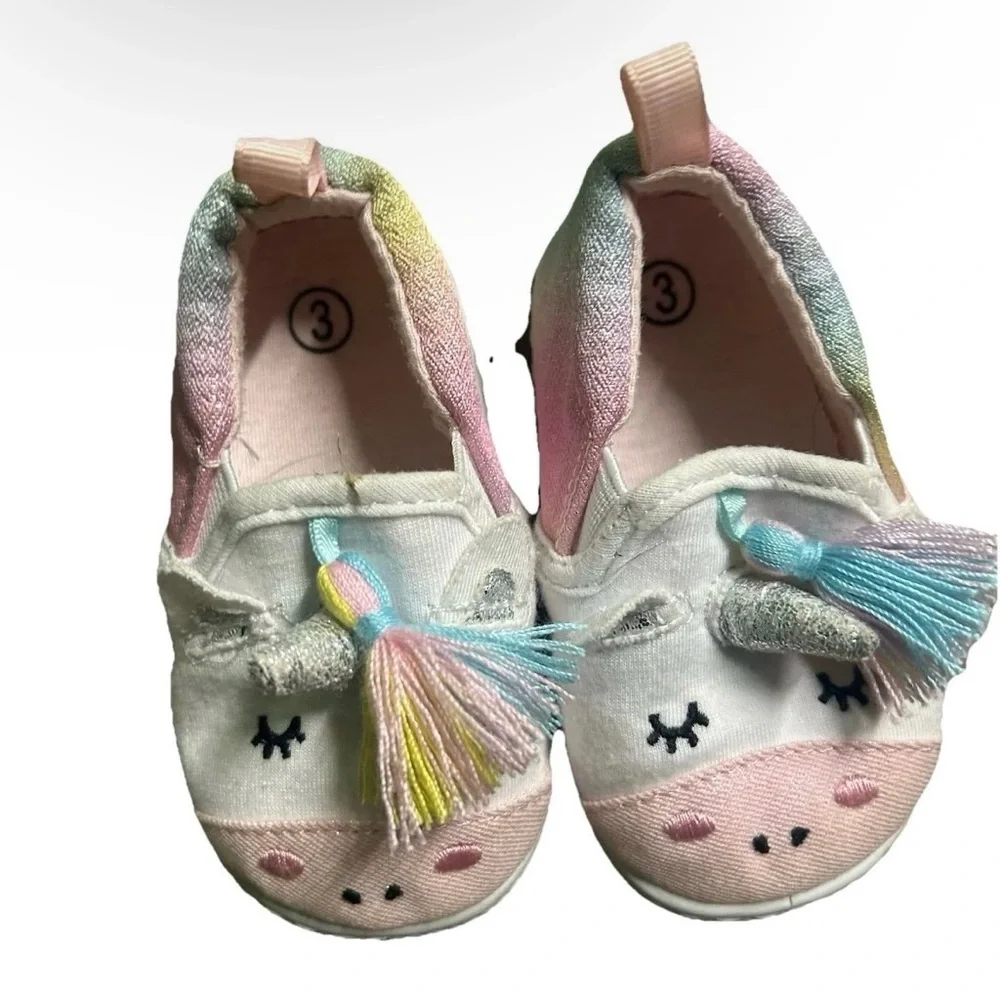 Toddler Girl Unicorn Slip On Sneakers Size 3